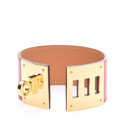 Hermes Tadelakt Kelly Dog Bracelet T2 Rouge Vif 5 of 8