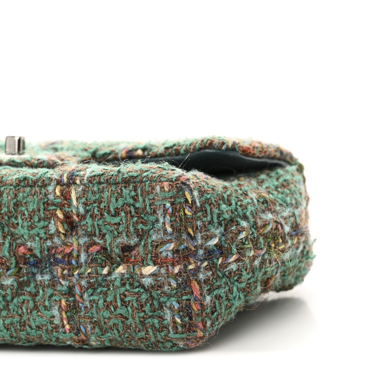 Chanel Tweed Quilted Mini Rectangular Flap Green 10 of 10