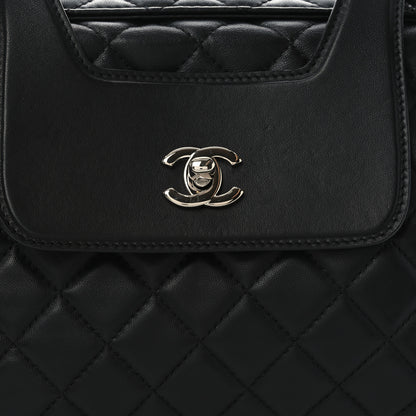 Chanel Lambskin Quilted By 3 Shopping Tote Black 8 of 10