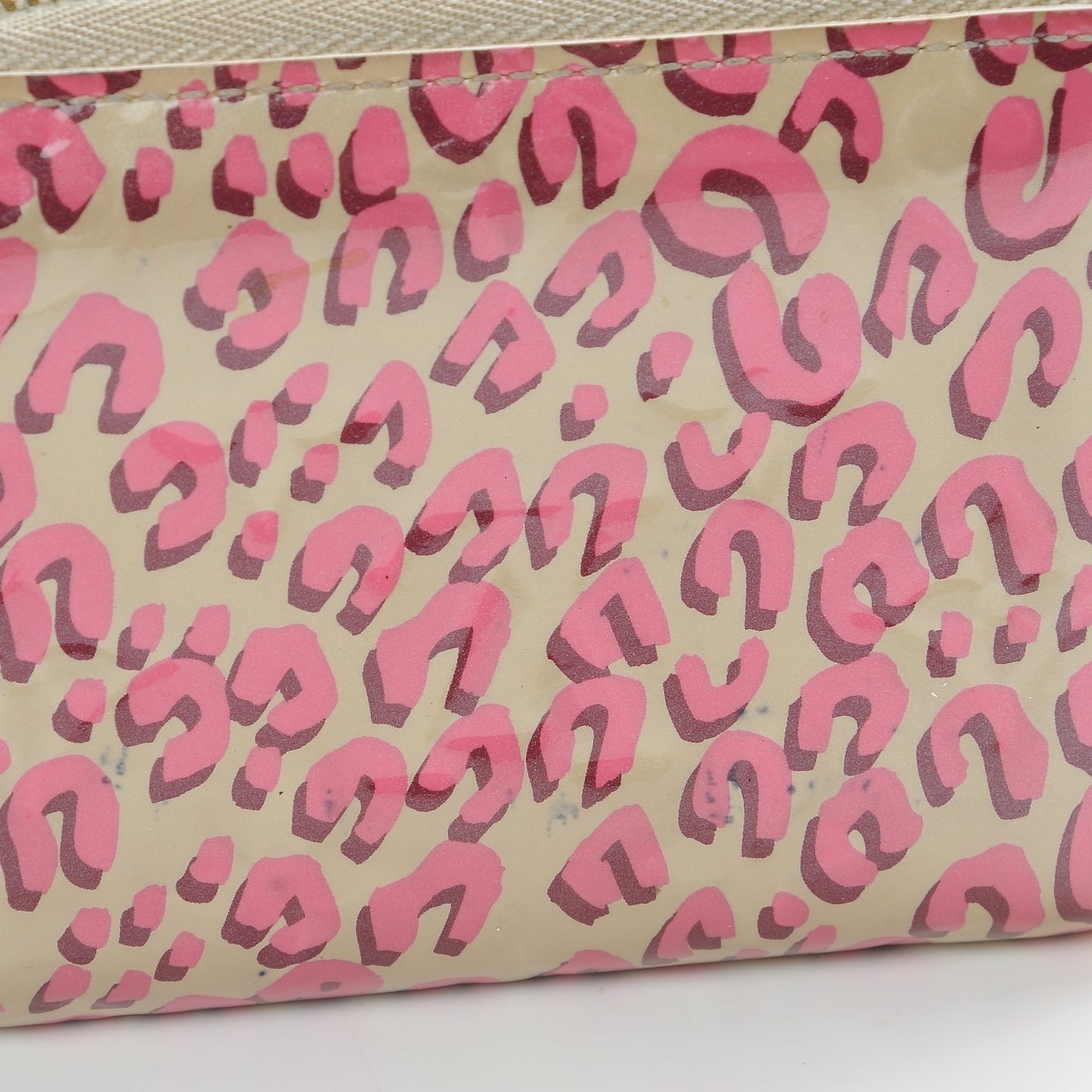 Vernis Leopard Zippy Coin Purse Blanc Corail