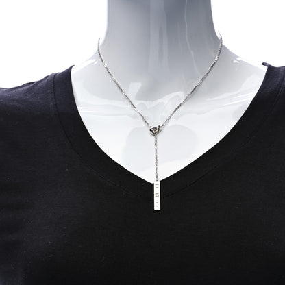 Cartier 18K White Gold Diamond LOVE Lariat Necklace 2 of 5