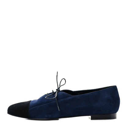 Hermes Suede Cap Toe Lace Up Oxfords 39.5 1 of 8