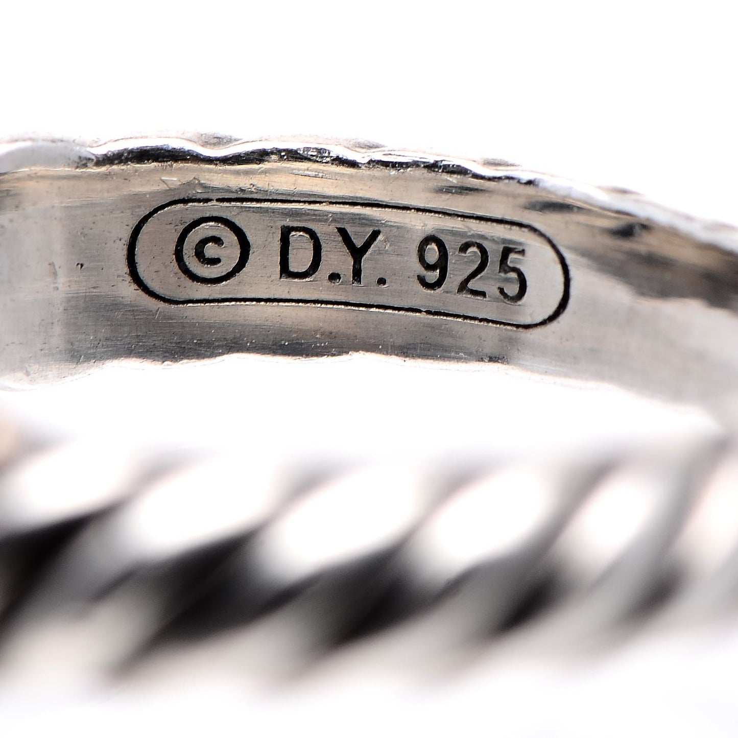 Sterling Silver Black Diamond Cable Candy Ring 49.3 5