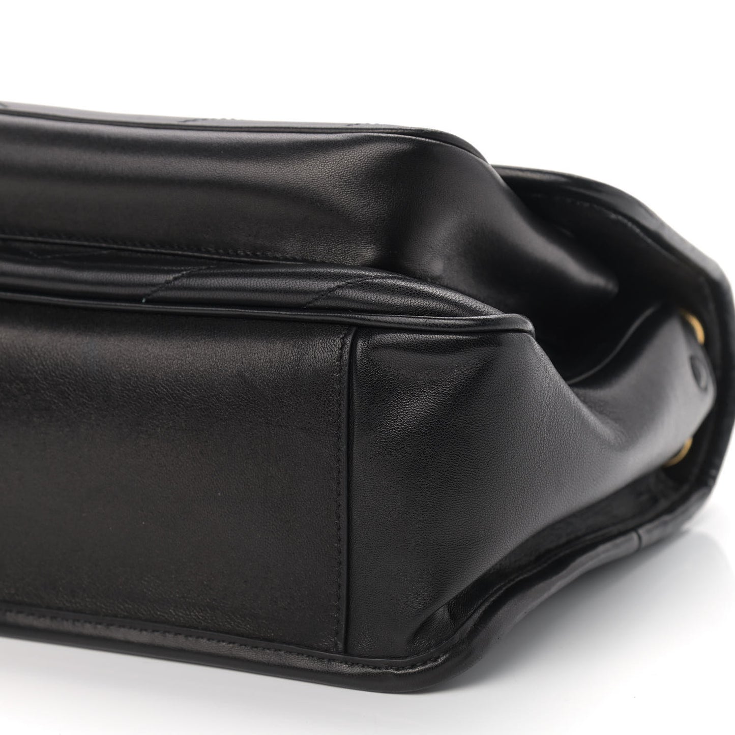 Lambskin Matelasse Monogram Medium Niki Chain Satchel Black