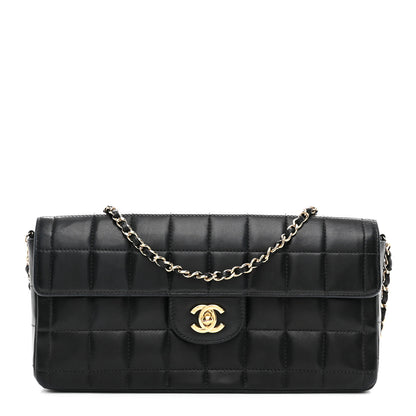 Chanel Lambskin East West Chocolate Bar Flap Black 1 of 11