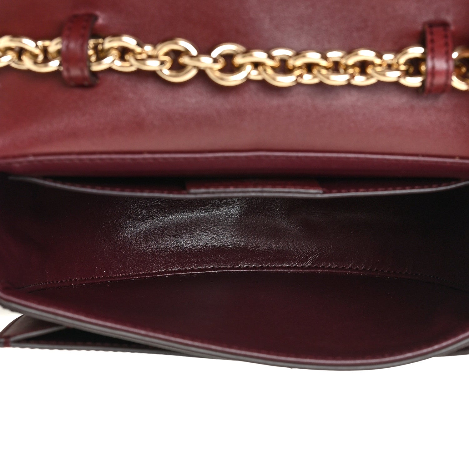 Salvatore Ferragamo Calfskin Small Vela Flap Bag Wine 8 of 17