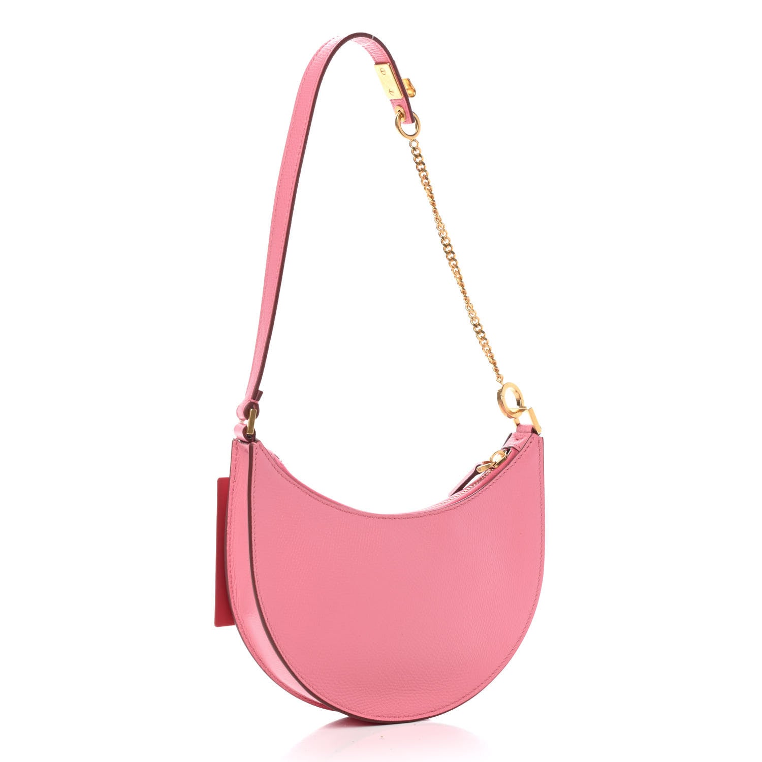 Valentino Garavani Grainy Calfskin Mini Vlogo Hobo Bag Flamingo Pink 2 of 7