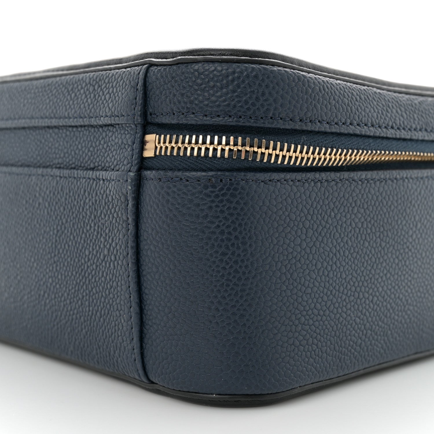 Chanel Caviar Quilted Large CC Filigree Vanity Case Navy Black 11 of 11