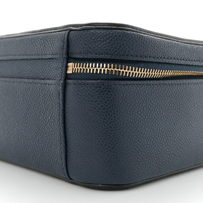 Chanel Caviar Quilted Large CC Filigree Vanity Case Navy Black 11 of 11