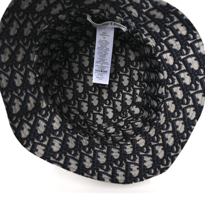 Christian Dior Metallic Oblique Reversible Teddy-D Bob Bucket Hat 58 Blue Silver 11 of 13