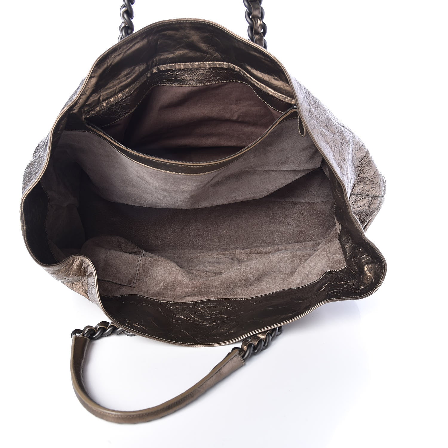 Bottega Veneta Metallic Crinkled Calfskin Tote 5 of 14
