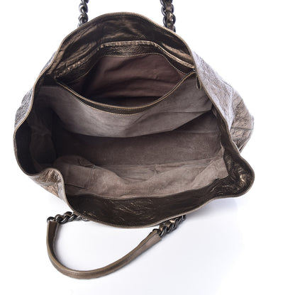 Bottega Veneta Metallic Crinkled Calfskin Tote 5 of 14