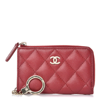 Chanel Caviar Quilted Key Holder Case Red 1 of 8