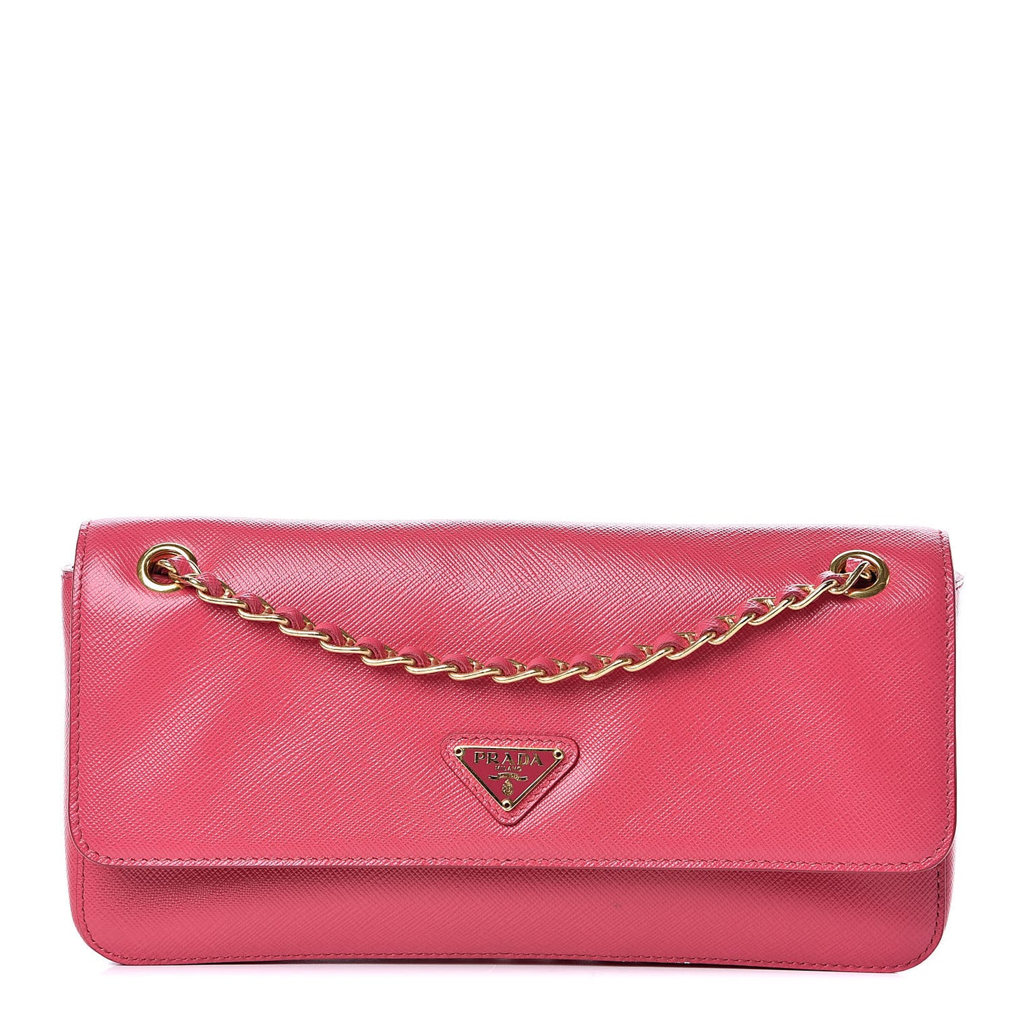 Saffiano Lux Chain Shoulder Bag Peonia