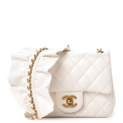 Chanel Lambskin Quilted Mini Romance Square Flap White 1 of 11