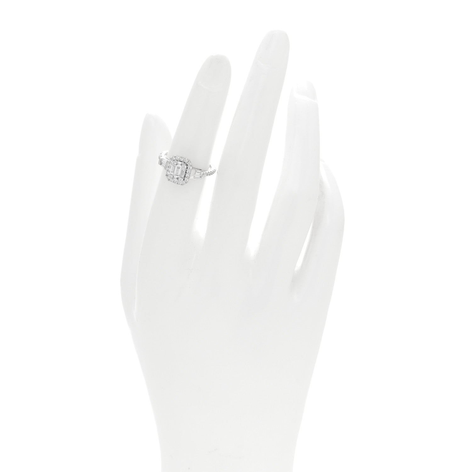 Parker & West by FASHIONPHILE 18K White Gold Diamond .75ct Baguette Cut Ring 49 5 2 of 9