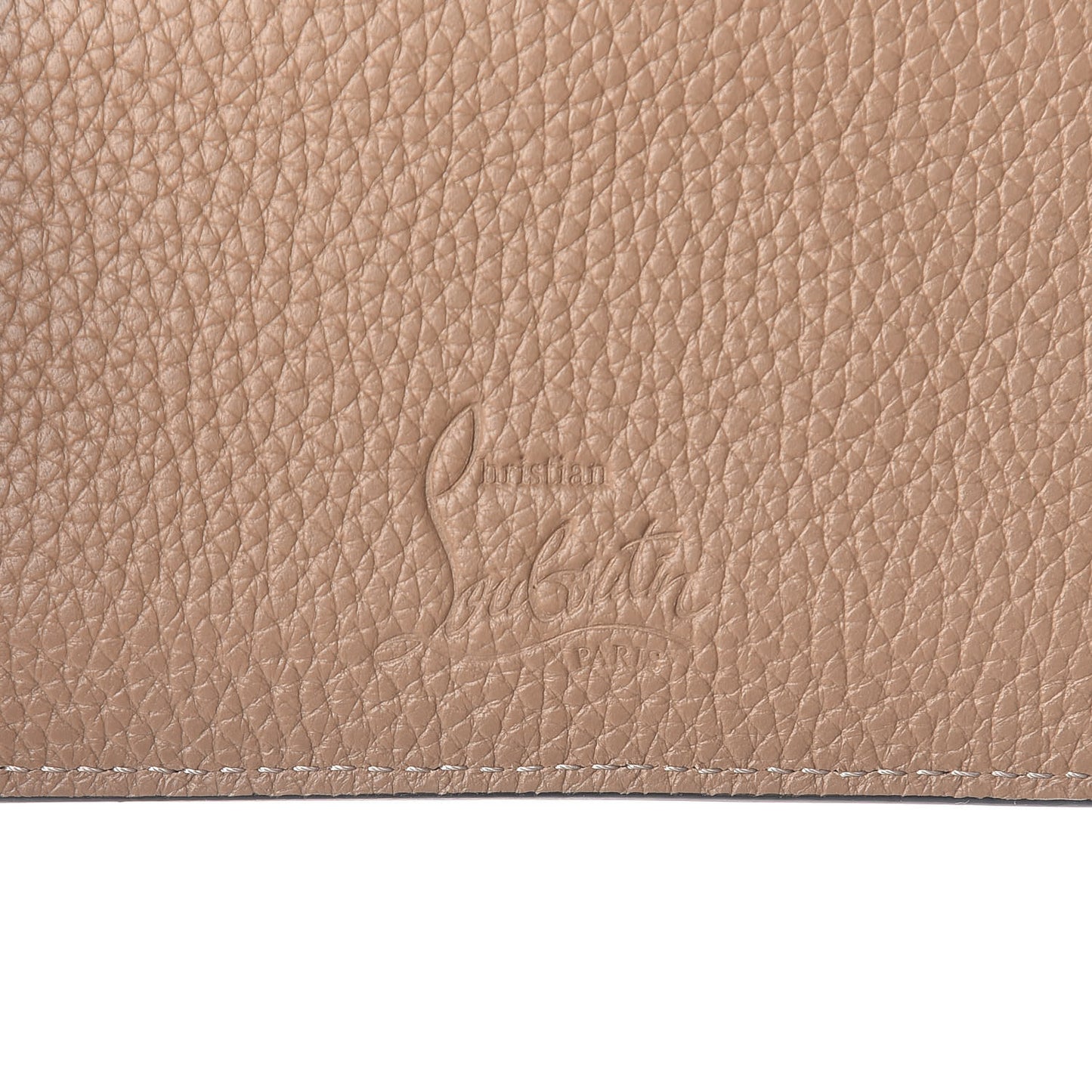 Grained Calfskin Spikes Kios Card Holder Cashmere