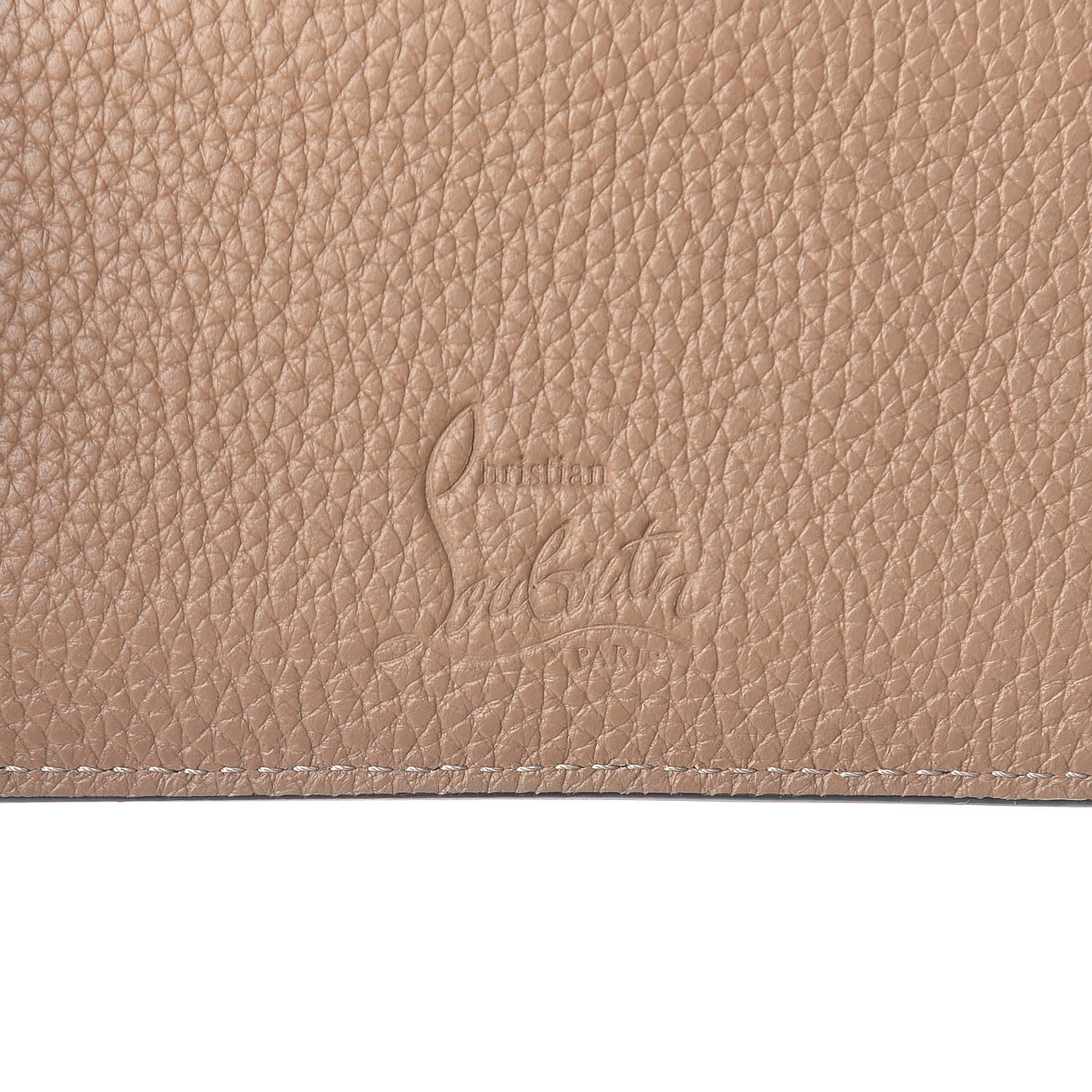 Christian Louboutin Grained Calfskin Spikes Kios Card Holder Cashmere 6 of 8