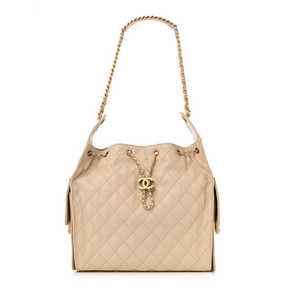 Chanel Caviar Quilted Medium Chanel 25 Handbag Beige 1 of 12