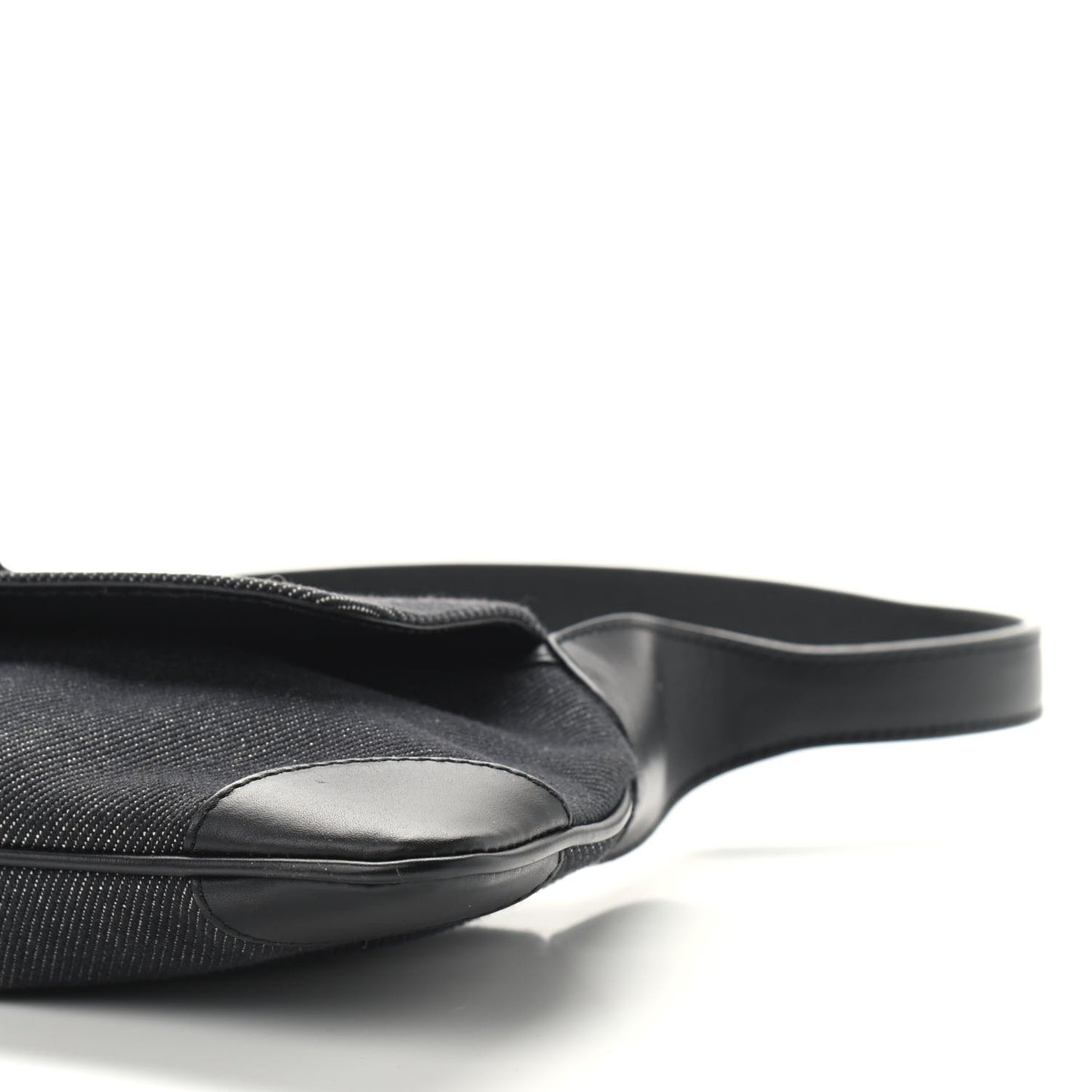 Denim Calfskin Small Jackie O Hobo Black