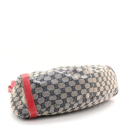 Gucci Monogram Medium Abbey Shoulder Bag Navy Red 4 of 12