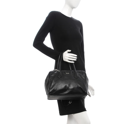 Prada Soft Calf Large Inside Tote Black Mughetto 3 of 13