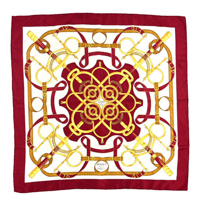 Hermes Silk Eperon D'Or Pocket Square Scarf 1 of 3