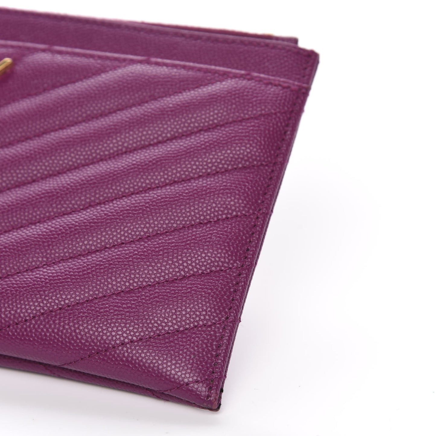 Grain De Poudre Chevron Monogram Bill Pouch Dark Grape