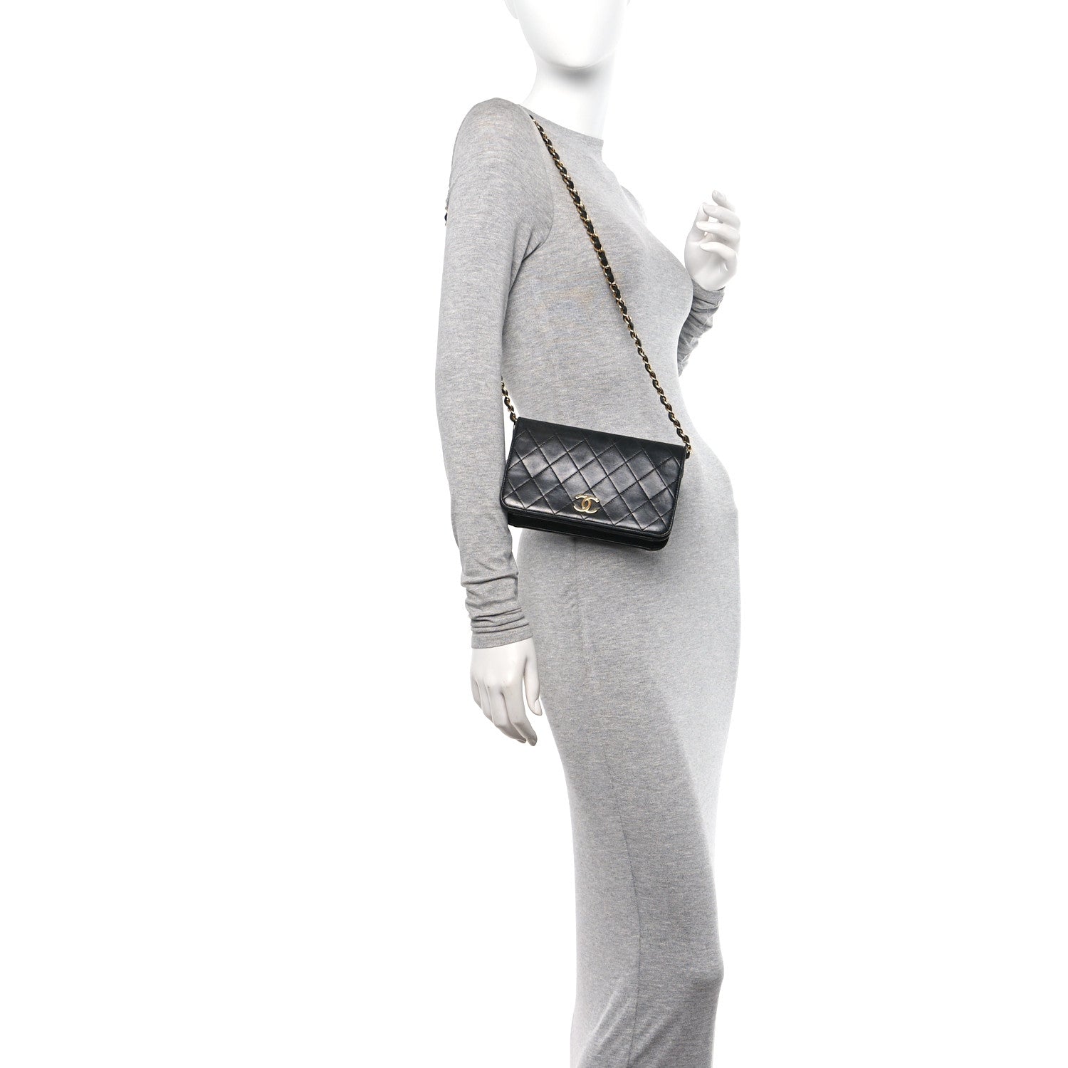Chanel Lambskin Quilted Small Single Flap Black 2 of 12