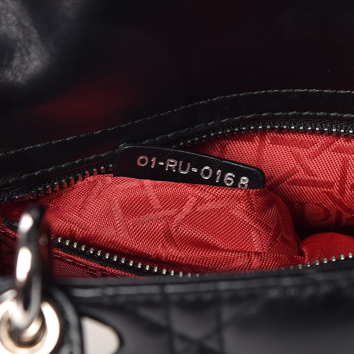 Christian Dior Lambskin Cannage Small Lucky Badges My Lady Dior Black 7 of 10