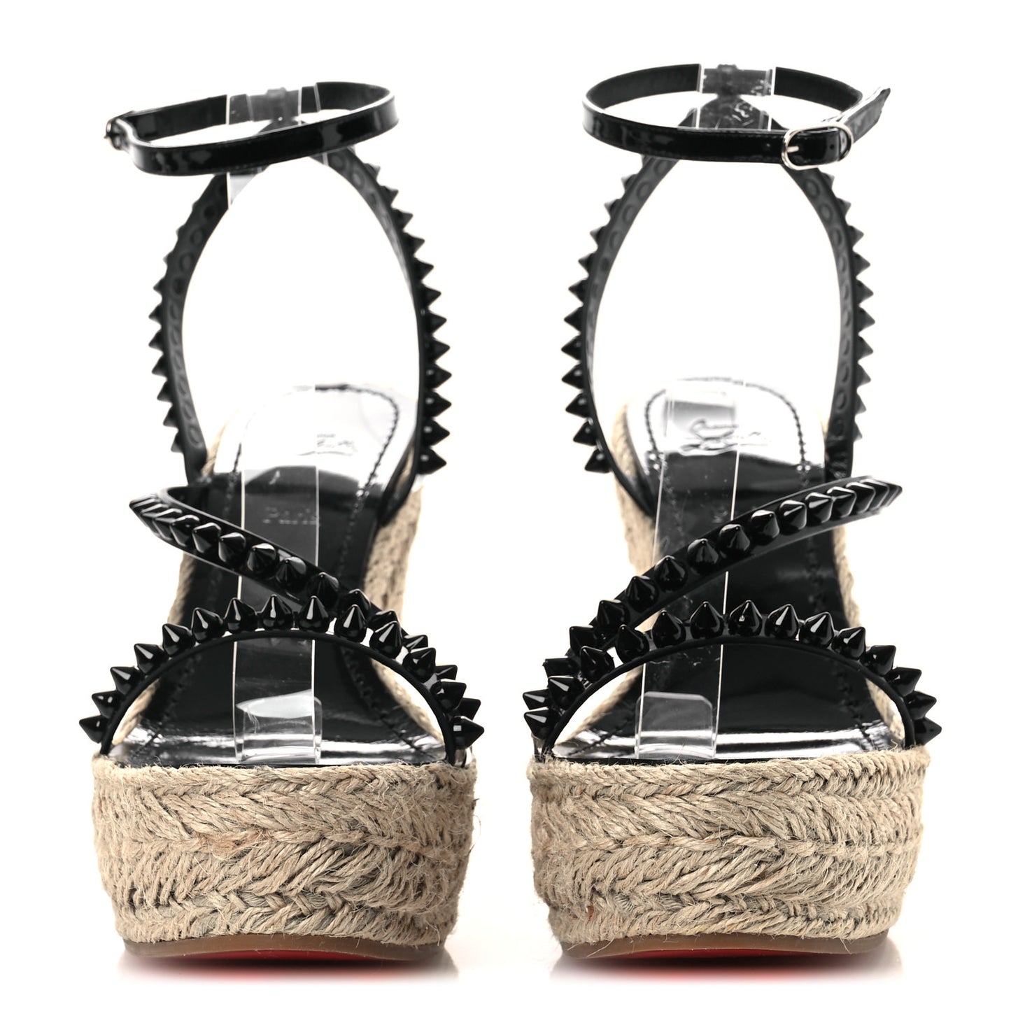 Patent Mafaldina 120 Wedge Sandals 40 Black