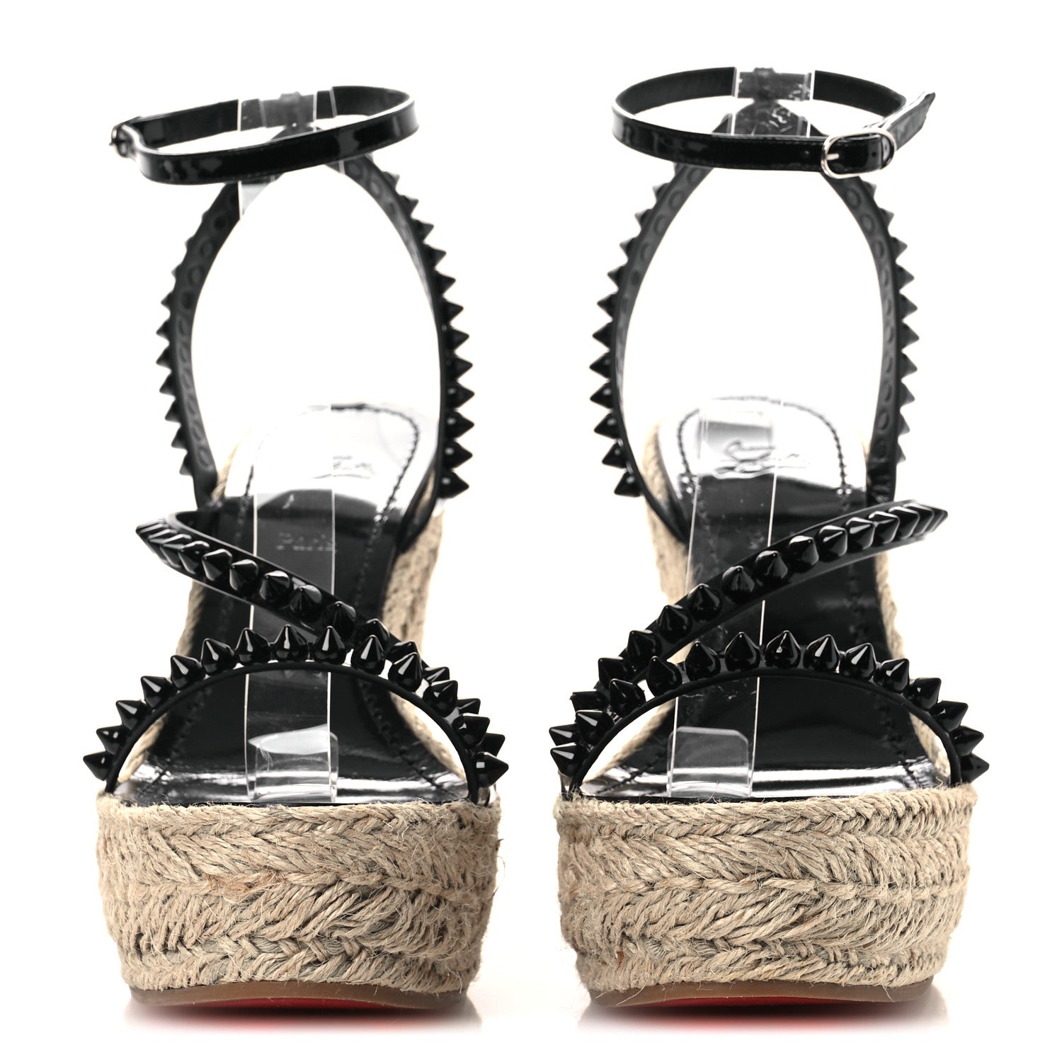 Christian Louboutin Patent Mafaldina 120 Wedge Sandals 40 Black 3 of 11
