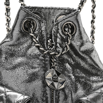 Chanel Iridescent Calfskin Mini Backpack Is Back Silver 8 of 10