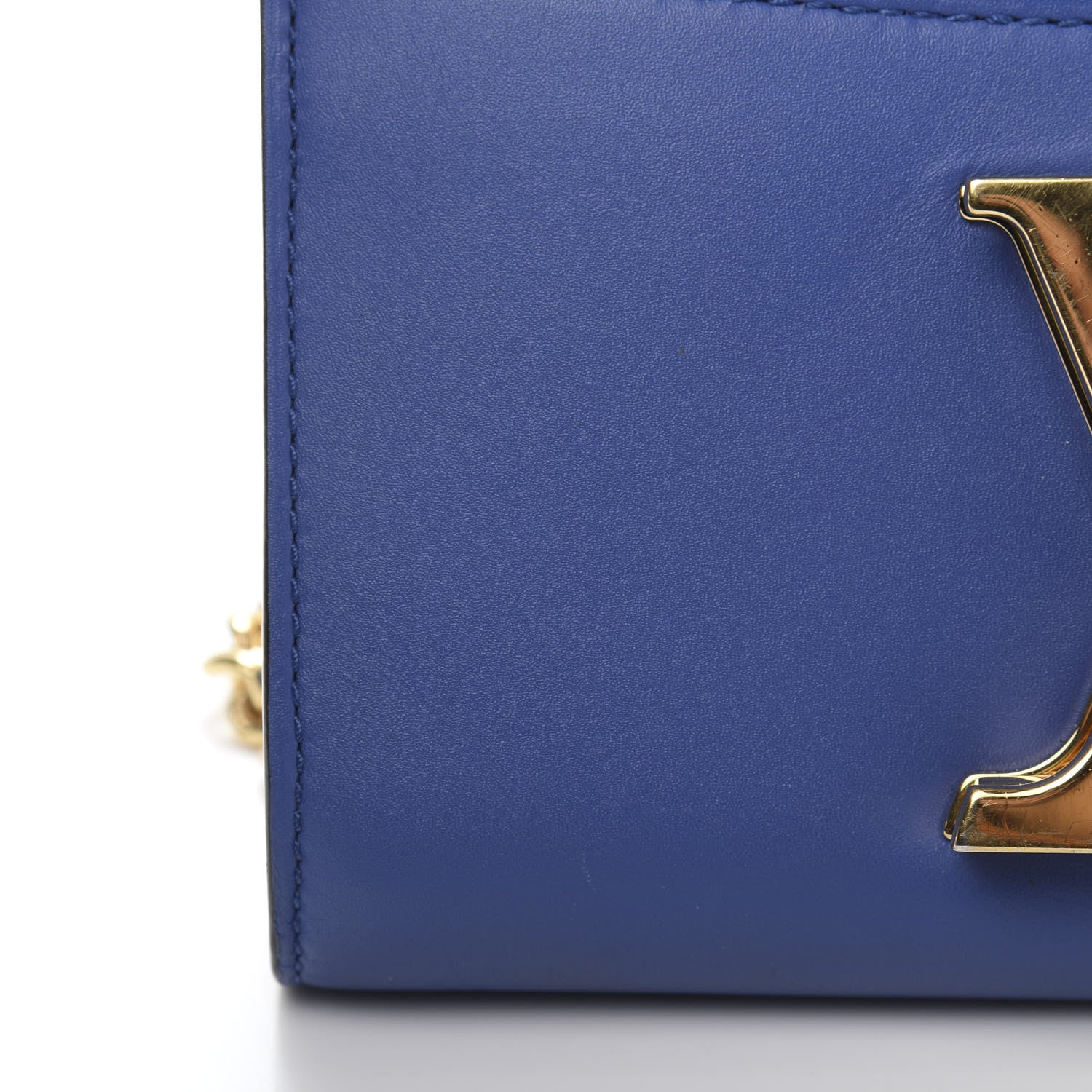 Louis Vuitton Calfskin Chain Louise MM Outremer 9 of 12