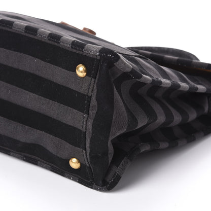 Prada Canvas Canapa Righe Striped Top Handle Satchel Gendarme 9 of 9