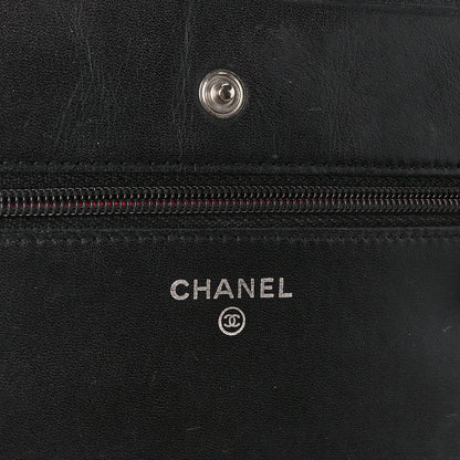 Chanel Calfskin Quilted Cambon Wallet on Chain WOC Black 6 of 12