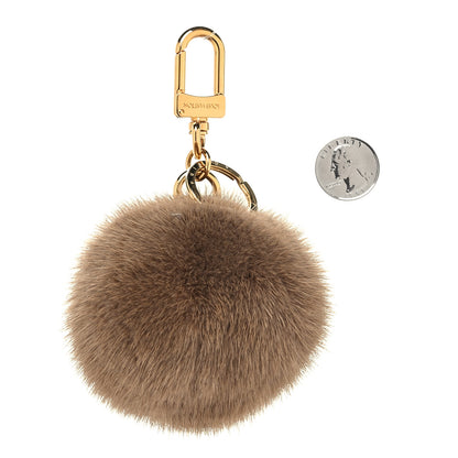 Louis Vuitton Mink Fur Lovely Vision Bag Charm Key Holder Brown 2 of 5