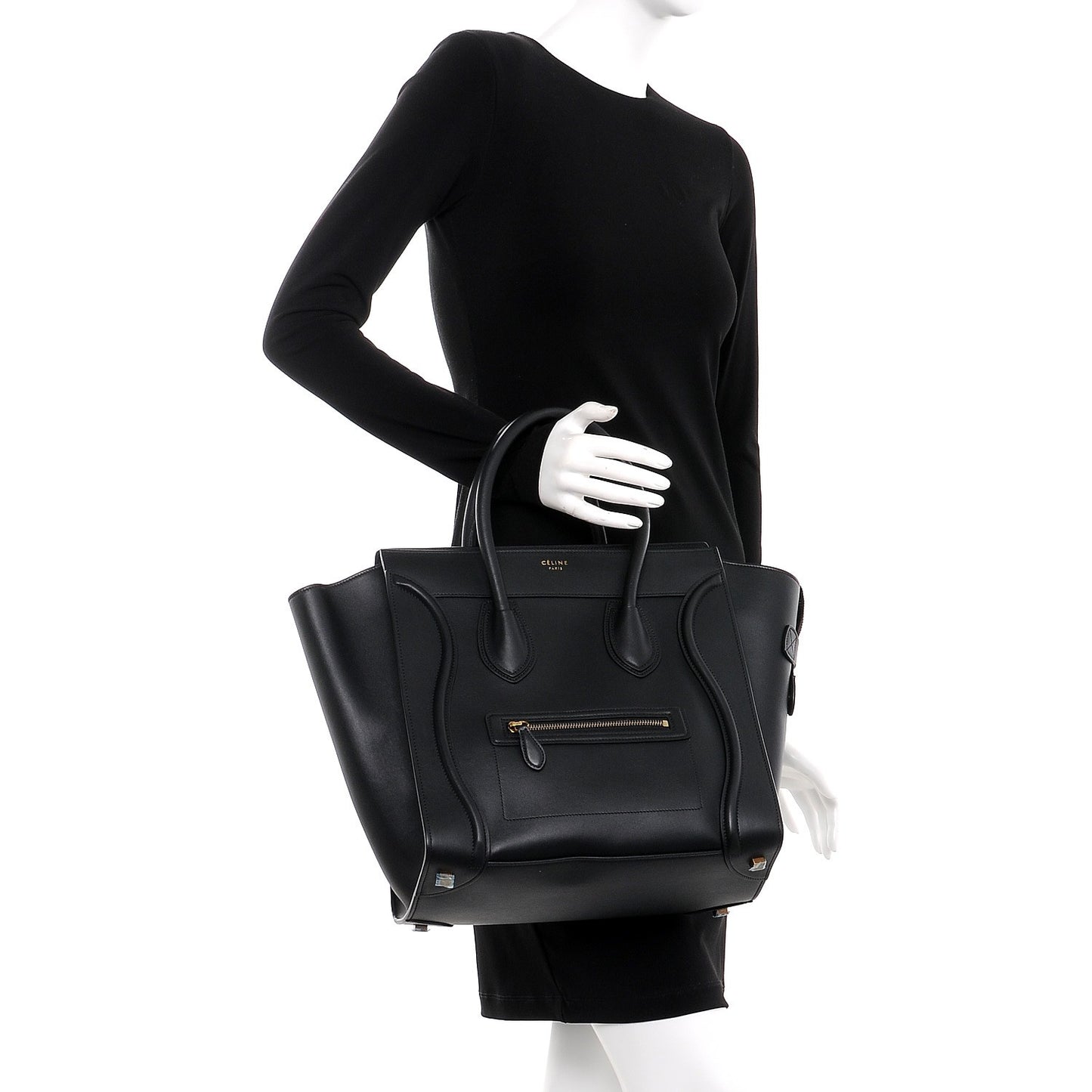 Smooth Calfskin Mini Luggage Black