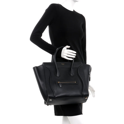 Celine Smooth Calfskin Mini Luggage Black 2 of 10