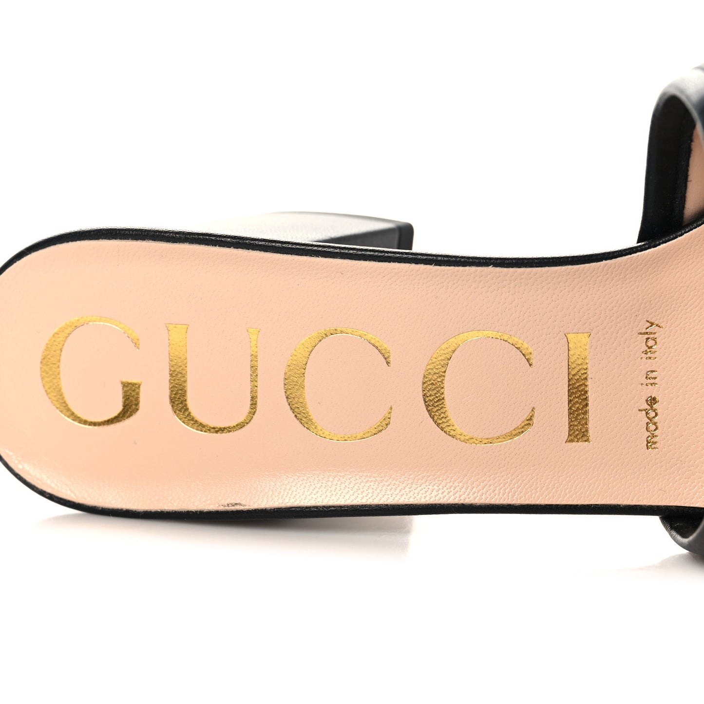 Nappa Matelasse GG Marmont 55mm Slide Sandals 37.5 Black
