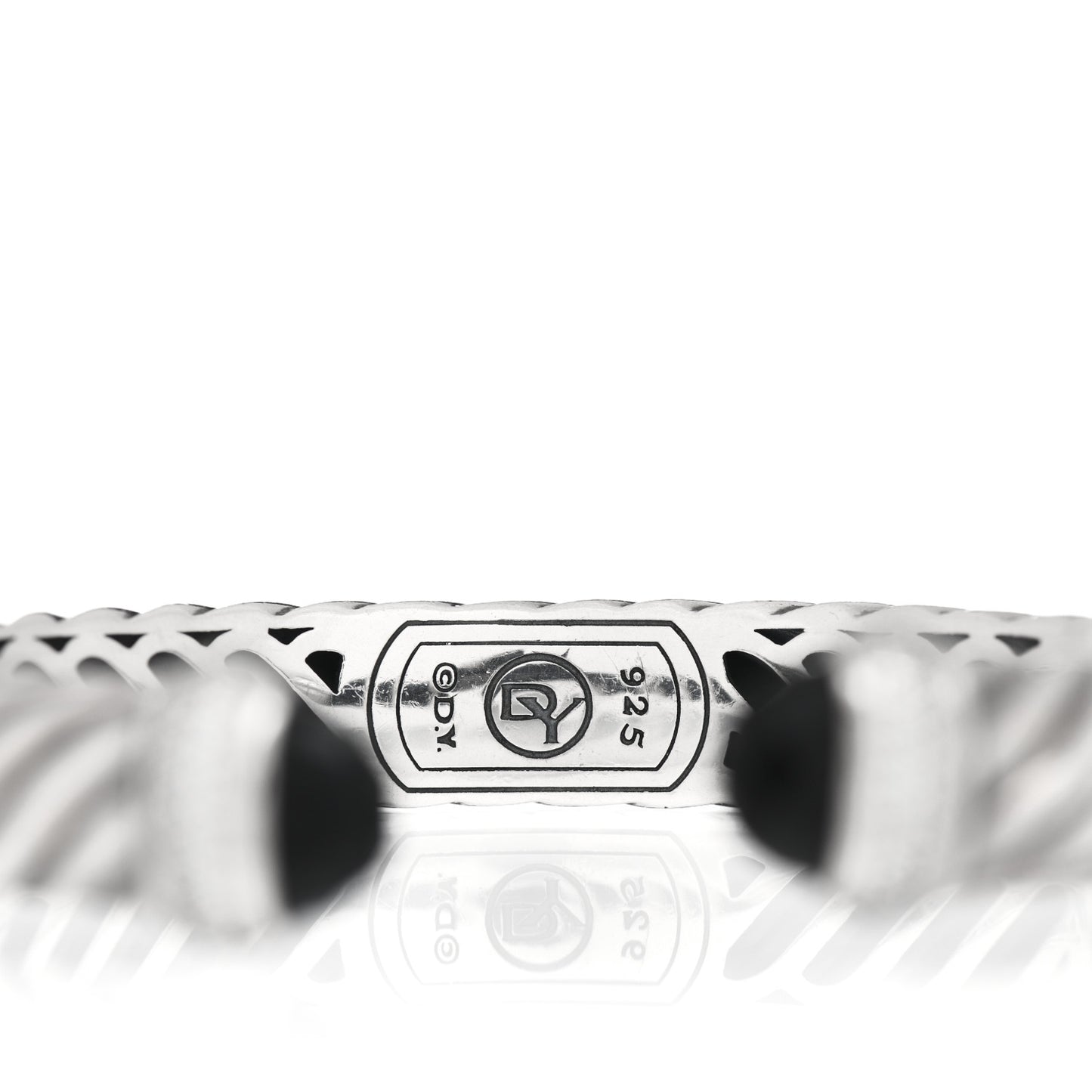 Sterling Silver Diamond Black Onyx 10mm Waverly Bracelet