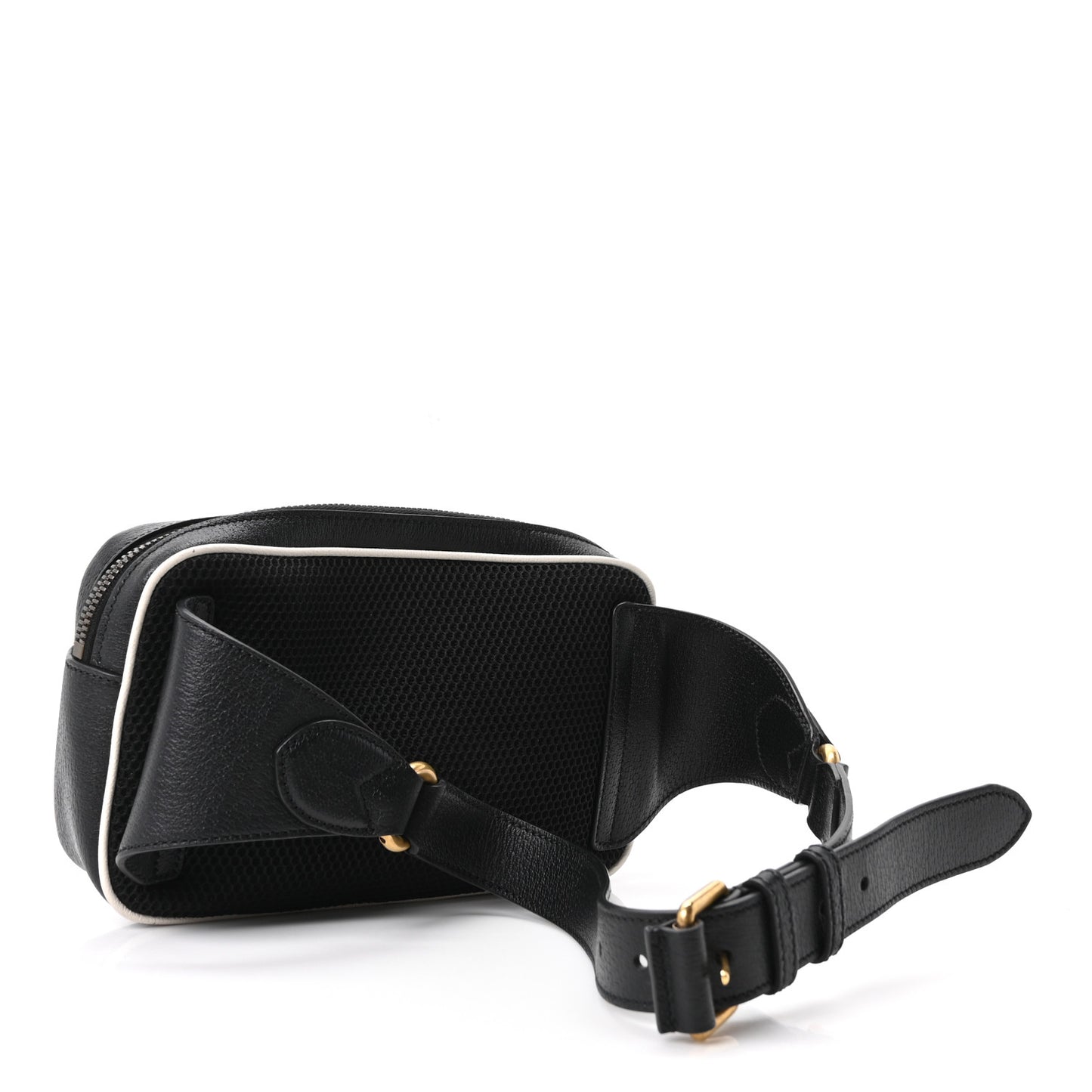 X ADIDAS Textured Dollar Calfskin Belt Bag Black