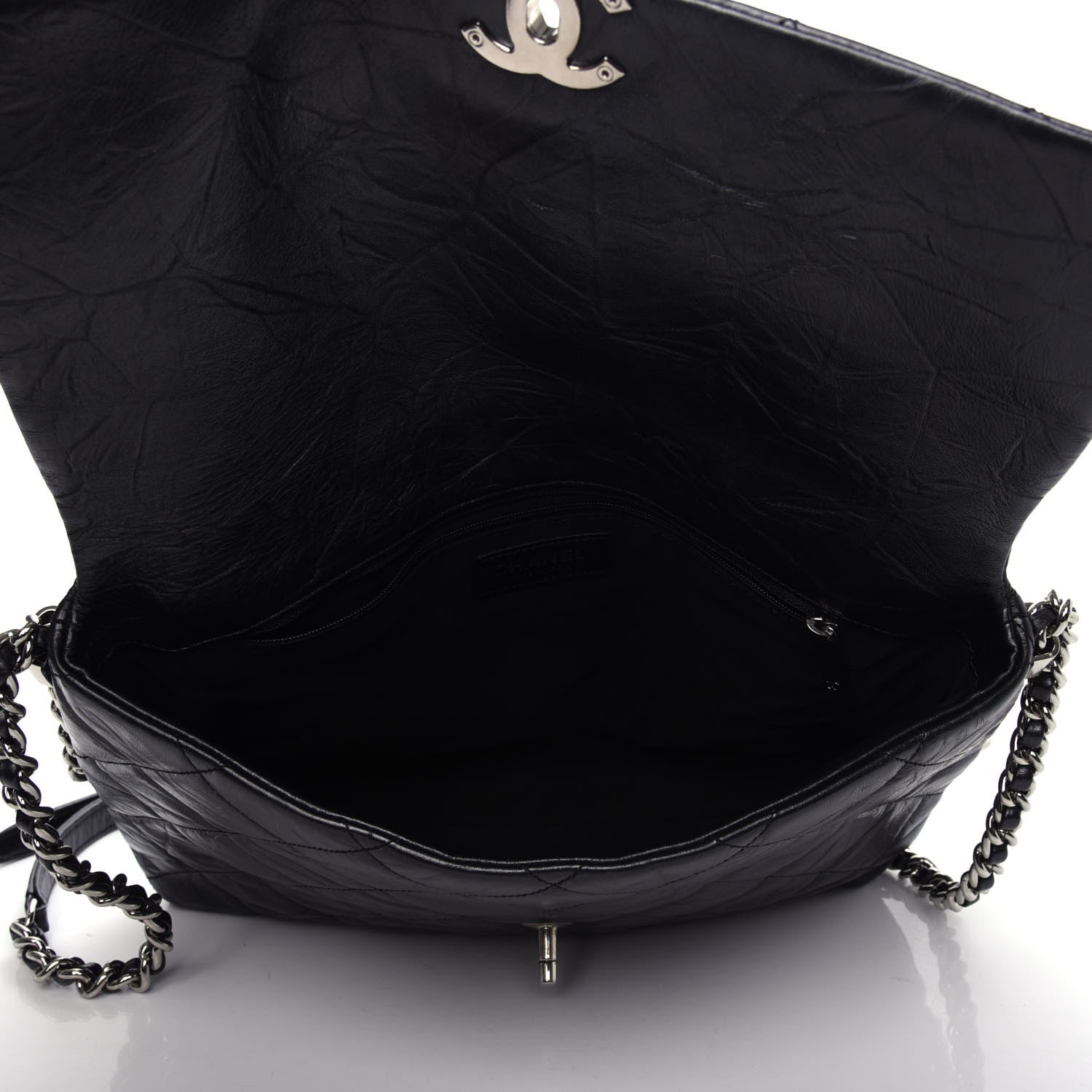 Chanel Crackled Aged Calfskin Big Bang Flap Black 5 of 9