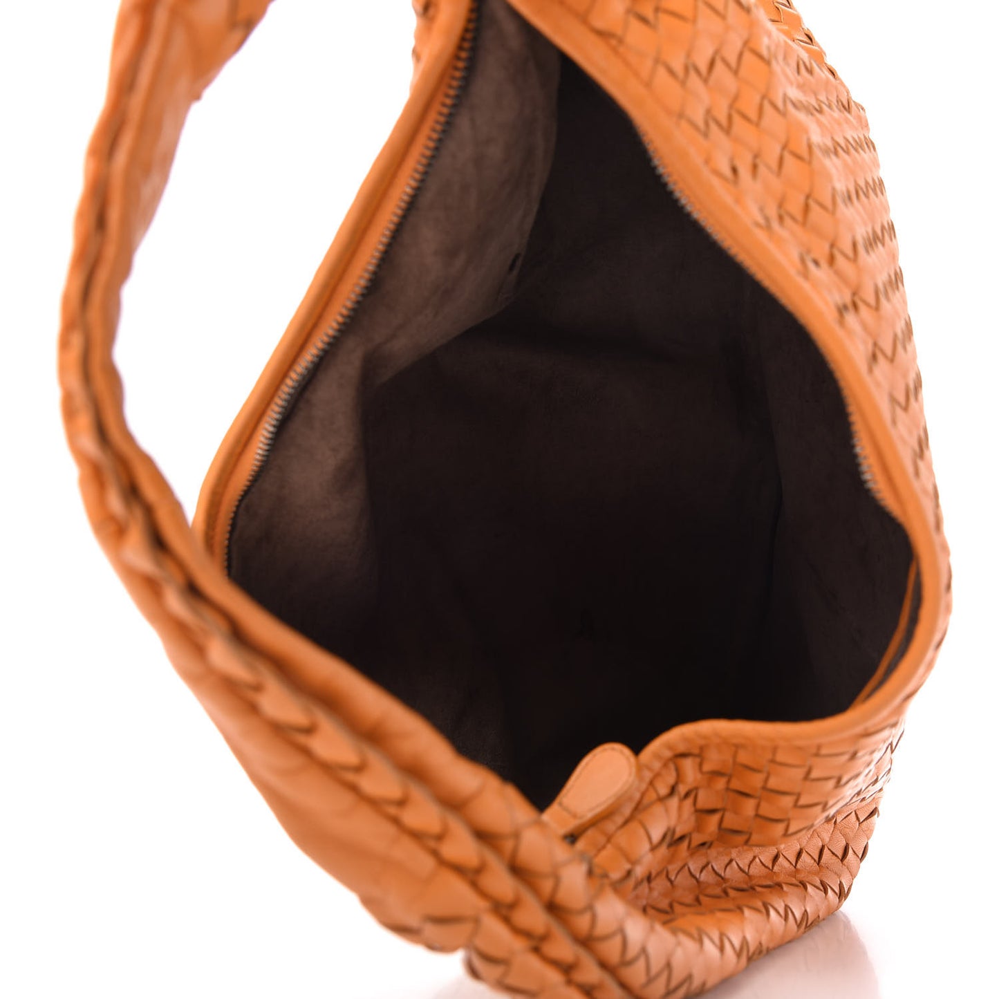 Nappa Intrecciato Large Veneta Hobo Orange