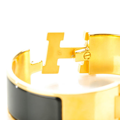 Hermes Enamel Wide Clic Clac H Bracelet PM Black 6 of 6