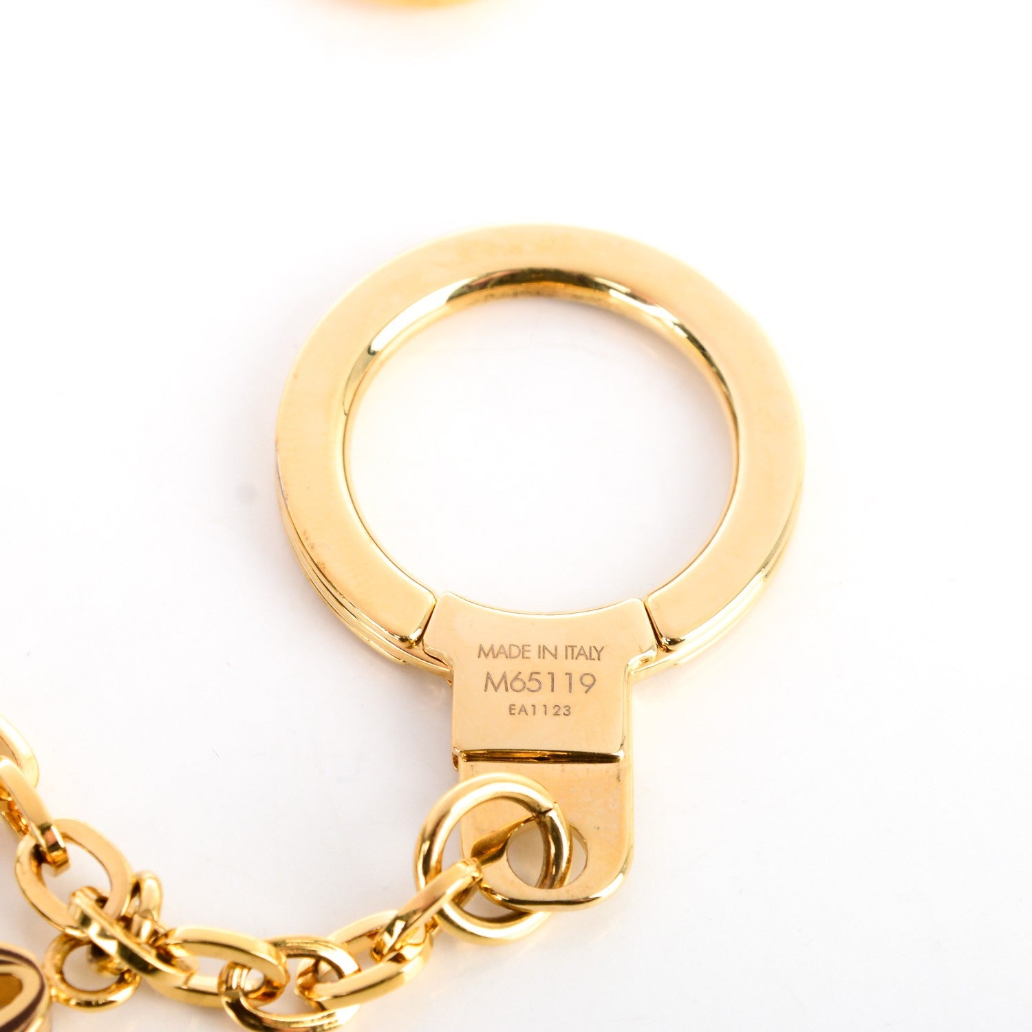 Louis Vuitton Monogram Iconic Speedy Bag Charm Chain Gold 4 of 5