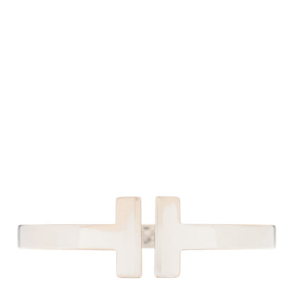 Tiffany 18K White Gold T Square Ring 64 10.75 1 of 4