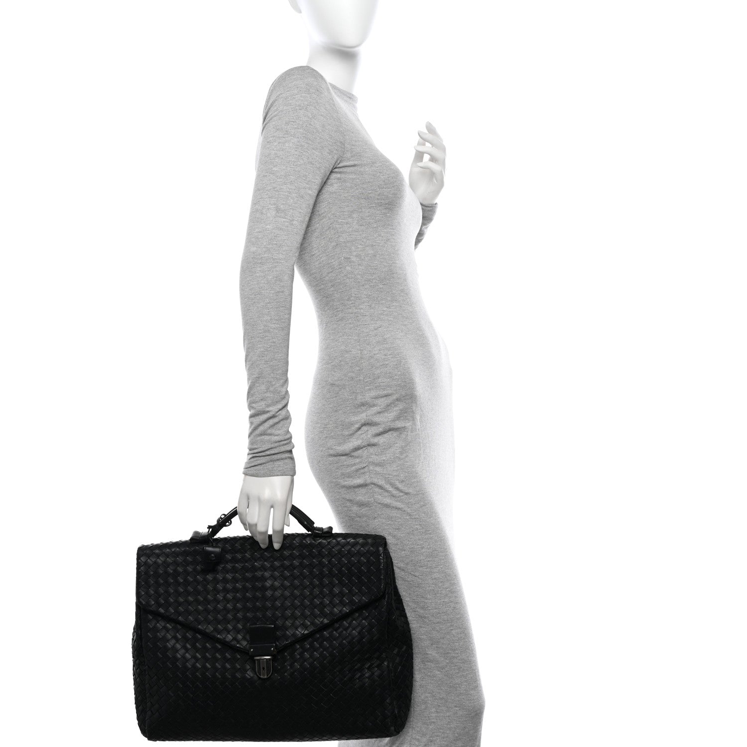 Bottega Veneta Intrecciato VN Briefcase Black 2 of 13