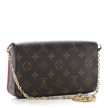 Louis Vuitton Monogram 2021 Christmas Animation Hollywood Pochette Felicie Chain Wallet Fuchsia 4 of 9