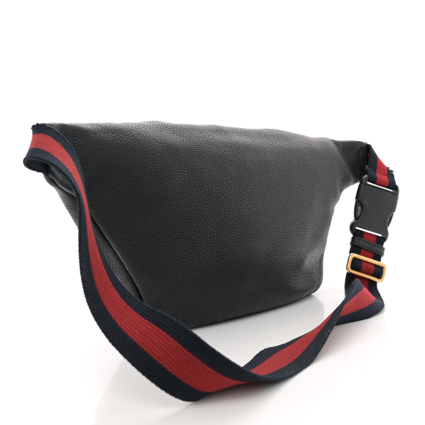 Grained Calfskin Coco Capitan Logo Belt Bag Black